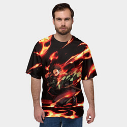 Футболка оверсайз мужская KIMETSU NO YAIBA, цвет: 3D-принт — фото 2