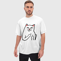 Футболка оверсайз мужская Meme Cat, цвет: 3D-принт — фото 2
