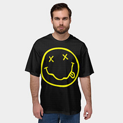 Футболка оверсайз мужская NIRVANA на спине, цвет: 3D-принт — фото 2