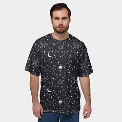 Футболка оверсайз мужская Космос, цвет: 3D-принт — фото 2