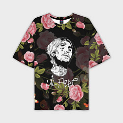 Футболка оверсайз мужская LIL PEEP ROSES, цвет: 3D-принт