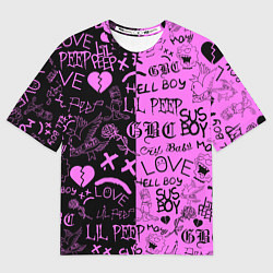 Футболка оверсайз мужская LIL PEEP LOGOBOMBING, цвет: 3D-принт