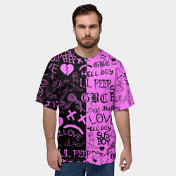 Футболка оверсайз мужская LIL PEEP LOGOBOMBING, цвет: 3D-принт — фото 2