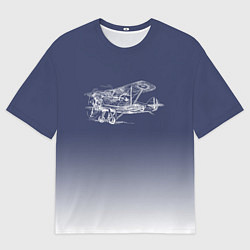 Мужская футболка оверсайз Биплан