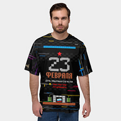 Футболка оверсайз мужская Танчики dendy 23 февраля, цвет: 3D-принт — фото 2