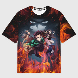 Мужская футболка оверсайз KIMETSU NO YAIBA