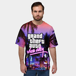 Футболка оверсайз мужская Grand Theft Auto Vice City, цвет: 3D-принт — фото 2