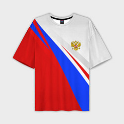 Футболка оверсайз мужская Россия, цвет: 3D-принт