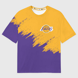 Футболка оверсайз мужская LA LAKERS, цвет: 3D-принт