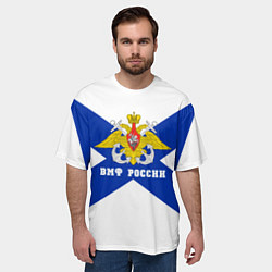Футболка оверсайз мужская ВМФ России, цвет: 3D-принт — фото 2