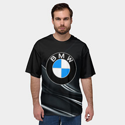 Футболка оверсайз мужская BMW, цвет: 3D-принт — фото 2