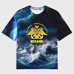Футболка оверсайз мужская Военно-морской флот, цвет: 3D-принт