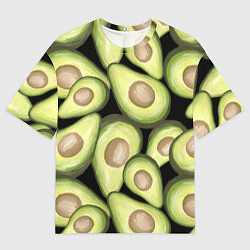 Футболка оверсайз мужская Avocado background, цвет: 3D-принт