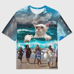 Футболка оверсайз мужская Морской Кошак, цвет: 3D-принт