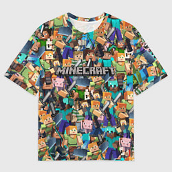 Мужская футболка оверсайз MINECRAFT ПЕРСОНАЖИ