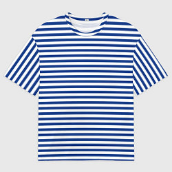 Мужская футболка оверсайз Тельняшка ВМФ