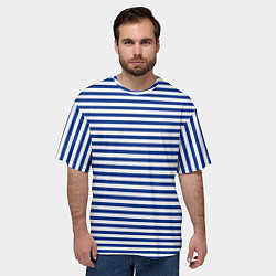 Футболка оверсайз мужская Тельняшка ВМФ, цвет: 3D-принт — фото 2