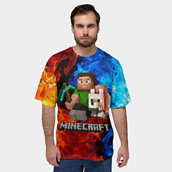 Футболка оверсайз мужская MINECRAFT, цвет: 3D-принт — фото 2