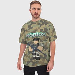 Футболка оверсайз мужская Roblox 23 February Camouflage, цвет: 3D-принт — фото 2