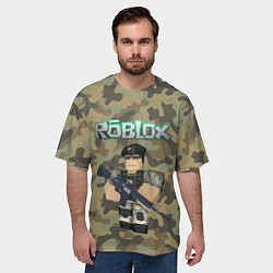Футболка оверсайз мужская Roblox 23 February Camouflage, цвет: 3D-принт — фото 2