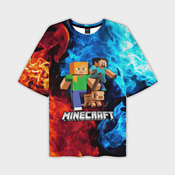 Футболка оверсайз мужская Minecraft Майнкрафт, цвет: 3D-принт