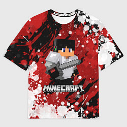 Футболка оверсайз мужская Minecraft Майнкрафт, цвет: 3D-принт