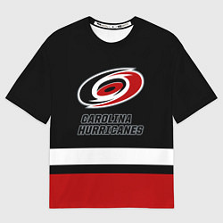 Футболка оверсайз мужская Каролина Харрикейнз, цвет: 3D-принт
