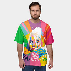 Футболка оверсайз мужская BILLIE EILISH, цвет: 3D-принт — фото 2