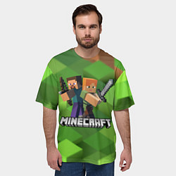Футболка оверсайз мужская MINECRAFT, цвет: 3D-принт — фото 2