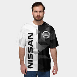 Футболка оверсайз мужская NISSAN, цвет: 3D-принт — фото 2
