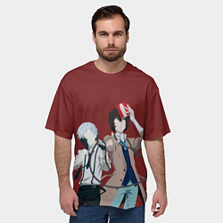 Футболка оверсайз мужская Atsushi Nakajima & Osamu Dazai, цвет: 3D-принт — фото 2