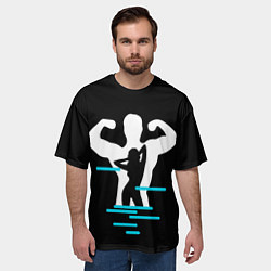 Футболка оверсайз мужская Титан, цвет: 3D-принт — фото 2