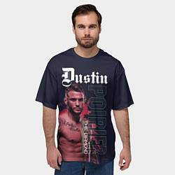Футболка оверсайз мужская Dustin Poirier, цвет: 3D-принт — фото 2
