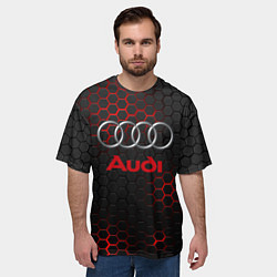 Футболка оверсайз мужская AUDI, цвет: 3D-принт — фото 2