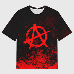 Футболка оверсайз мужская АНАРХИЯ, цвет: 3D-принт