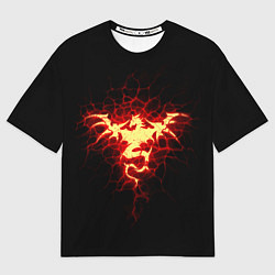 Футболка оверсайз мужская Огненный Дракон, цвет: 3D-принт