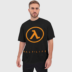Футболка оверсайз мужская Half-life orange logo, цвет: 3D-принт — фото 2