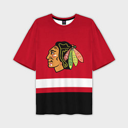 Мужская футболка оверсайз Chicago Blackhawks