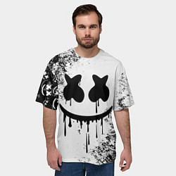 Футболка оверсайз мужская Marshmello, цвет: 3D-принт — фото 2
