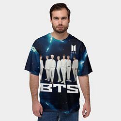 Футболка оверсайз мужская BTS, цвет: 3D-принт — фото 2