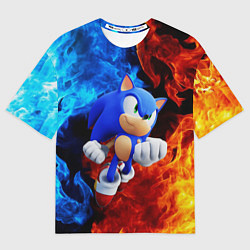 Футболка оверсайз мужская SONIC, цвет: 3D-принт