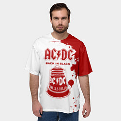 Футболка оверсайз мужская ACDC Back in Black, цвет: 3D-принт — фото 2