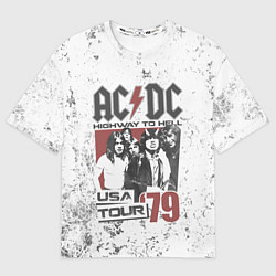 Футболка оверсайз мужская ACDC, цвет: 3D-принт