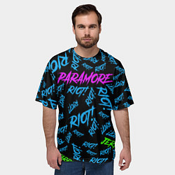 Футболка оверсайз мужская Paramore RIOT!, цвет: 3D-принт — фото 2