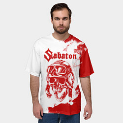 Футболка оверсайз мужская Sabaton, цвет: 3D-принт — фото 2