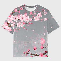 Футболка оверсайз мужская САКУРА, цвет: 3D-принт