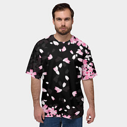 Футболка оверсайз мужская САКУРА, цвет: 3D-принт — фото 2