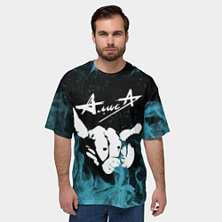 Футболка оверсайз мужская Алиса, цвет: 3D-принт — фото 2