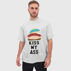 Футболка оверсайз мужская Kiss My Ass, цвет: 3D-принт — фото 2