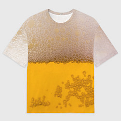 Футболка оверсайз мужская Пиво, цвет: 3D-принт
